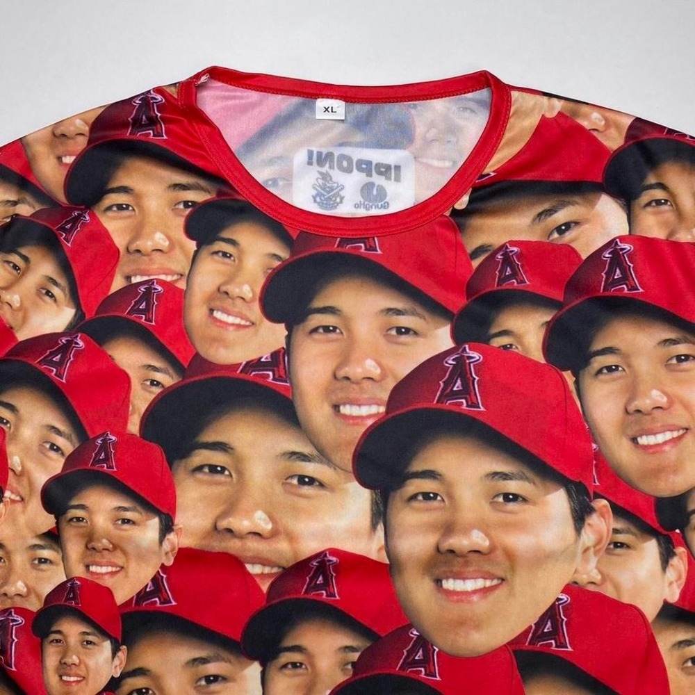Shohei Ohtani - LA Angeles baseball‎ promo all over face print shirt